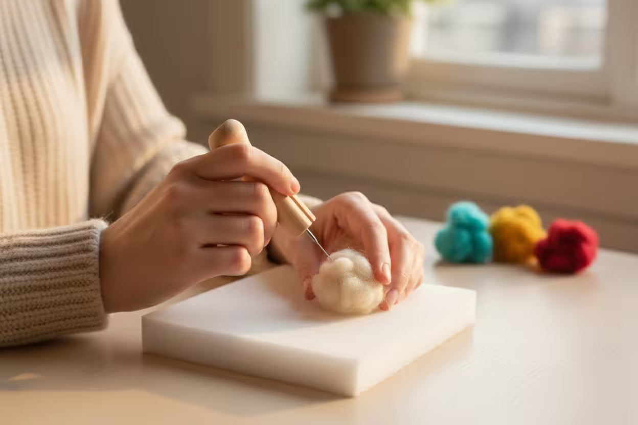 Wooden Felting Needle Holder